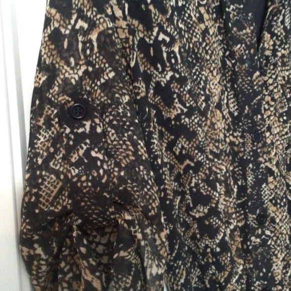 NWOT Moda International Brown/Black Animal Print Lined Dress - Picture 6 of 12